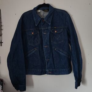 Mens Vintage Maverick Quality Denim Jacket | Large
